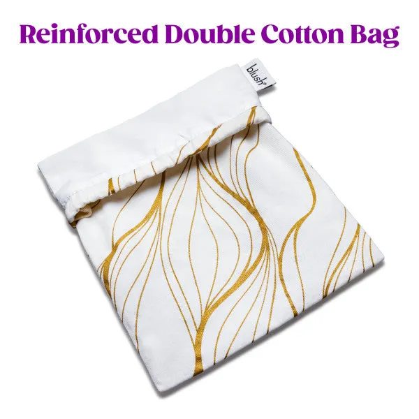 Blush Embrace White & Gold Sex Toy Storage Bag
