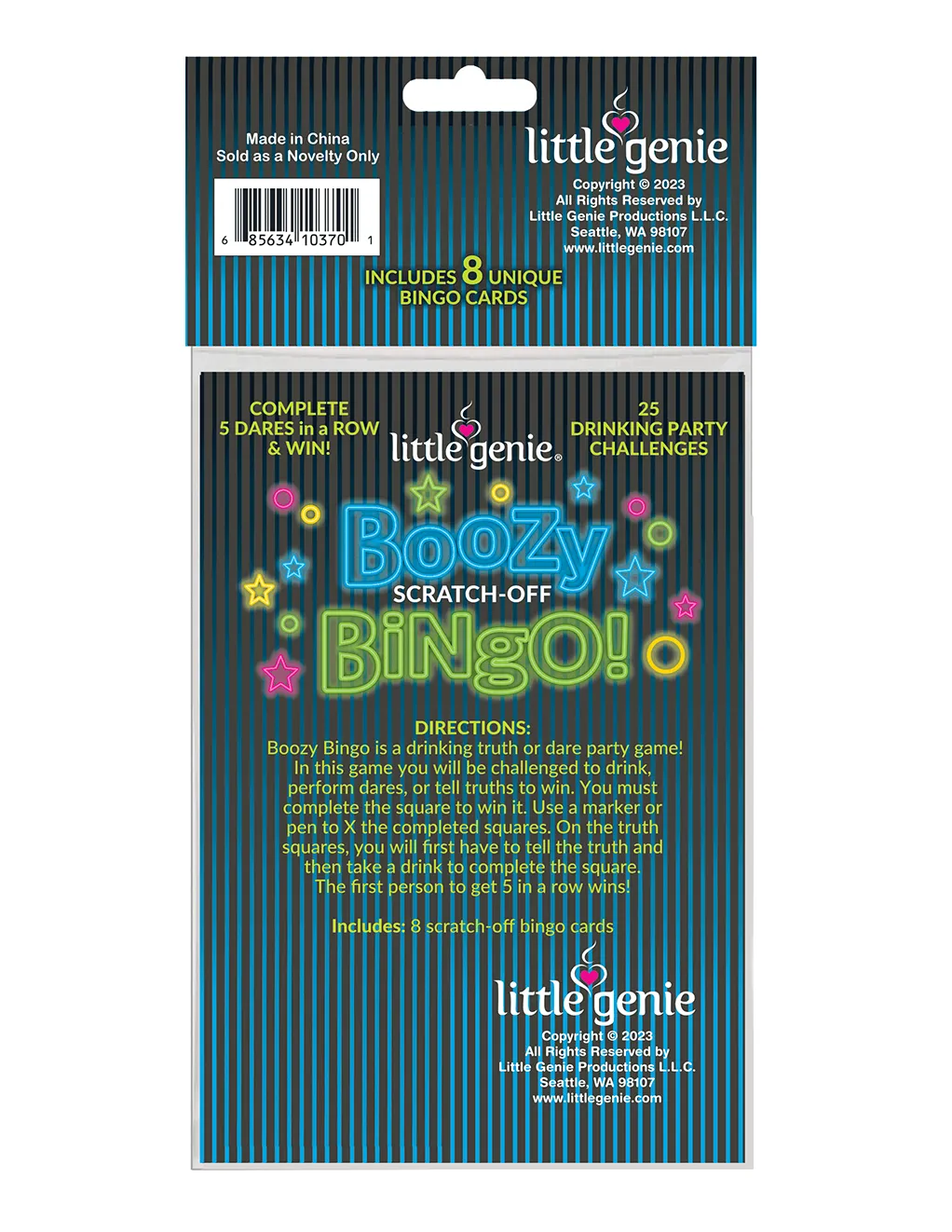 Boozy Bingo Scratch-Off Drinking Game