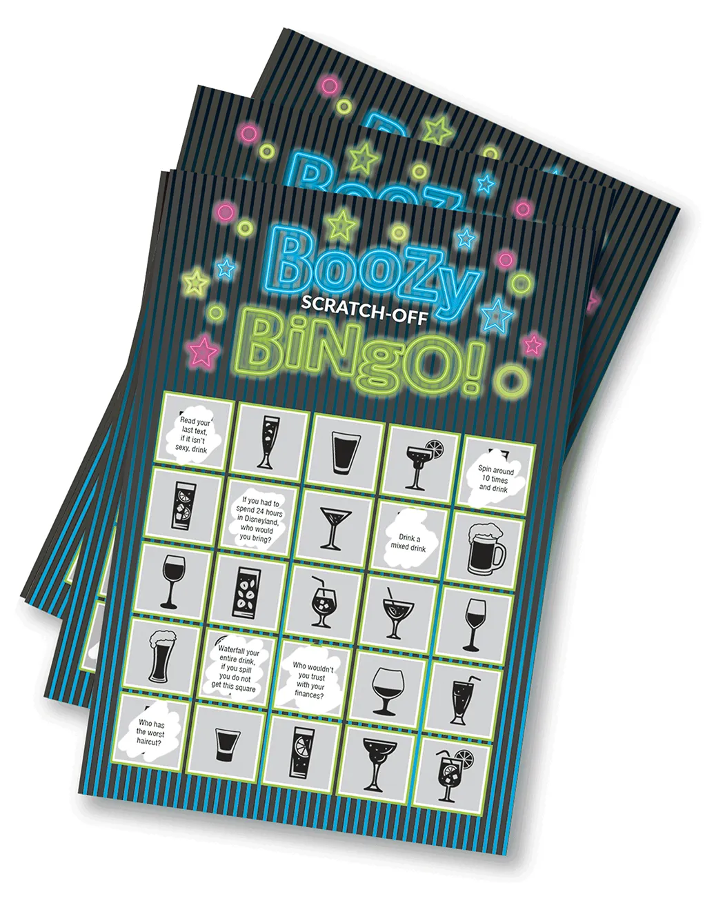 Boozy Bingo Scratch-Off Drinking Game
