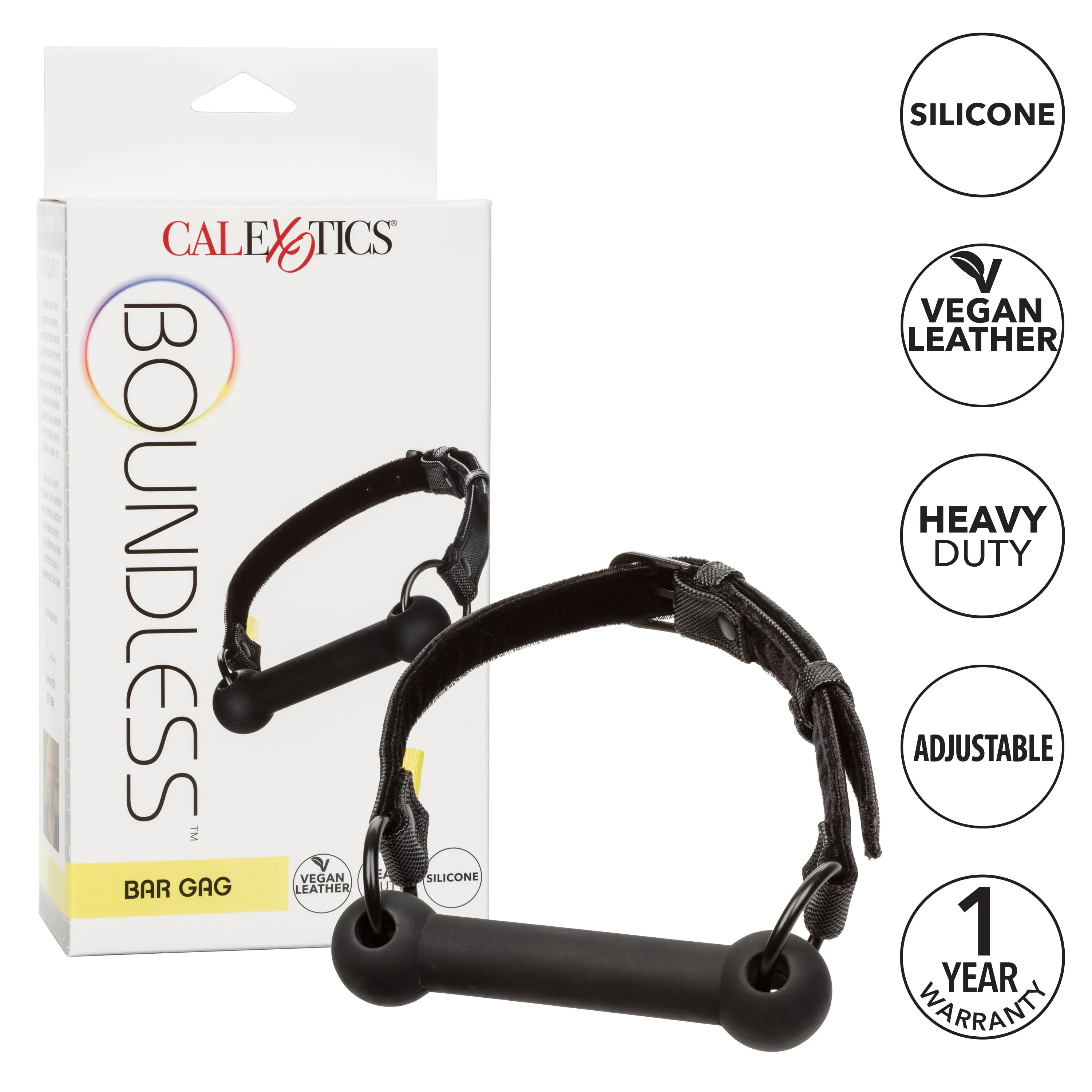 Boundless Black Silicone Bar Gag