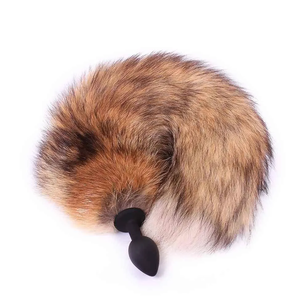 Brown Cat Tail TPE Plug