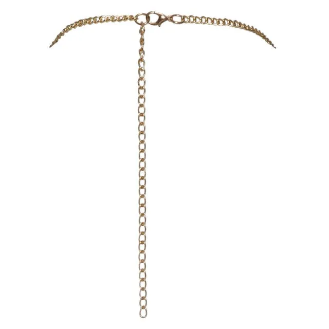 Bustieră sexy COTTELLI Accessoires Metal Top Gold. din metal cu lanț reglabil pentru gât. culoare auriu