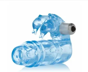 Calexotics 3 Way Double Dolphin Vibrating Penis Sleeve | 3 Speeds | Waterproof
