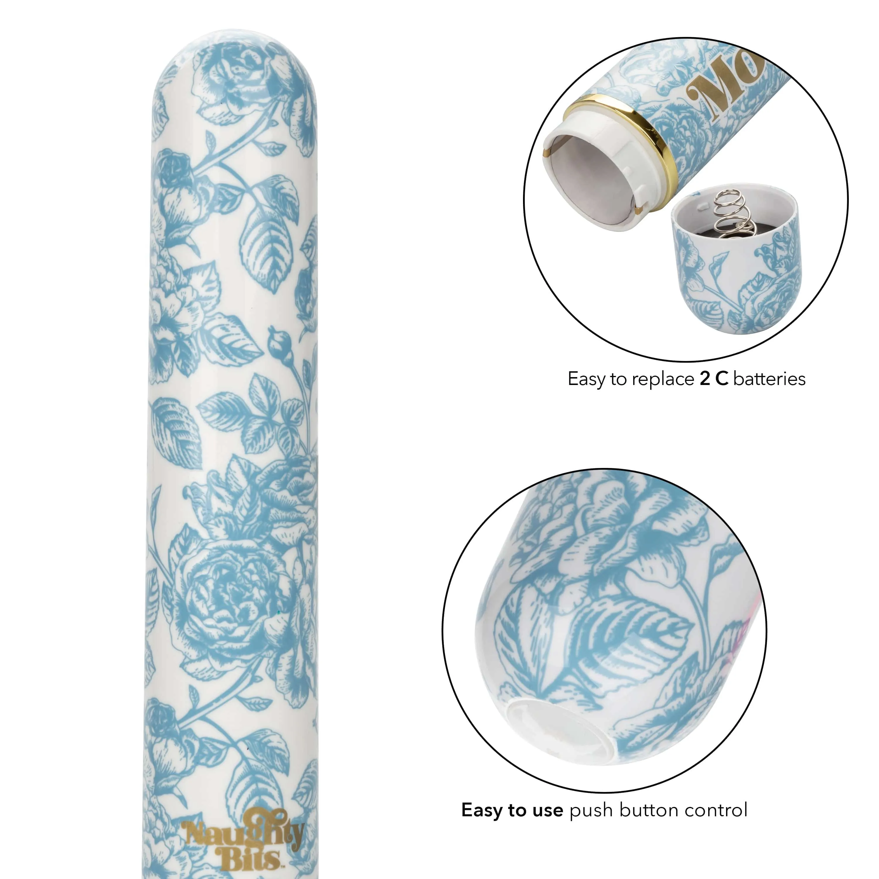 California Exotics - Naughty Bits Mother Fucker Personal Vibrator (Blue)