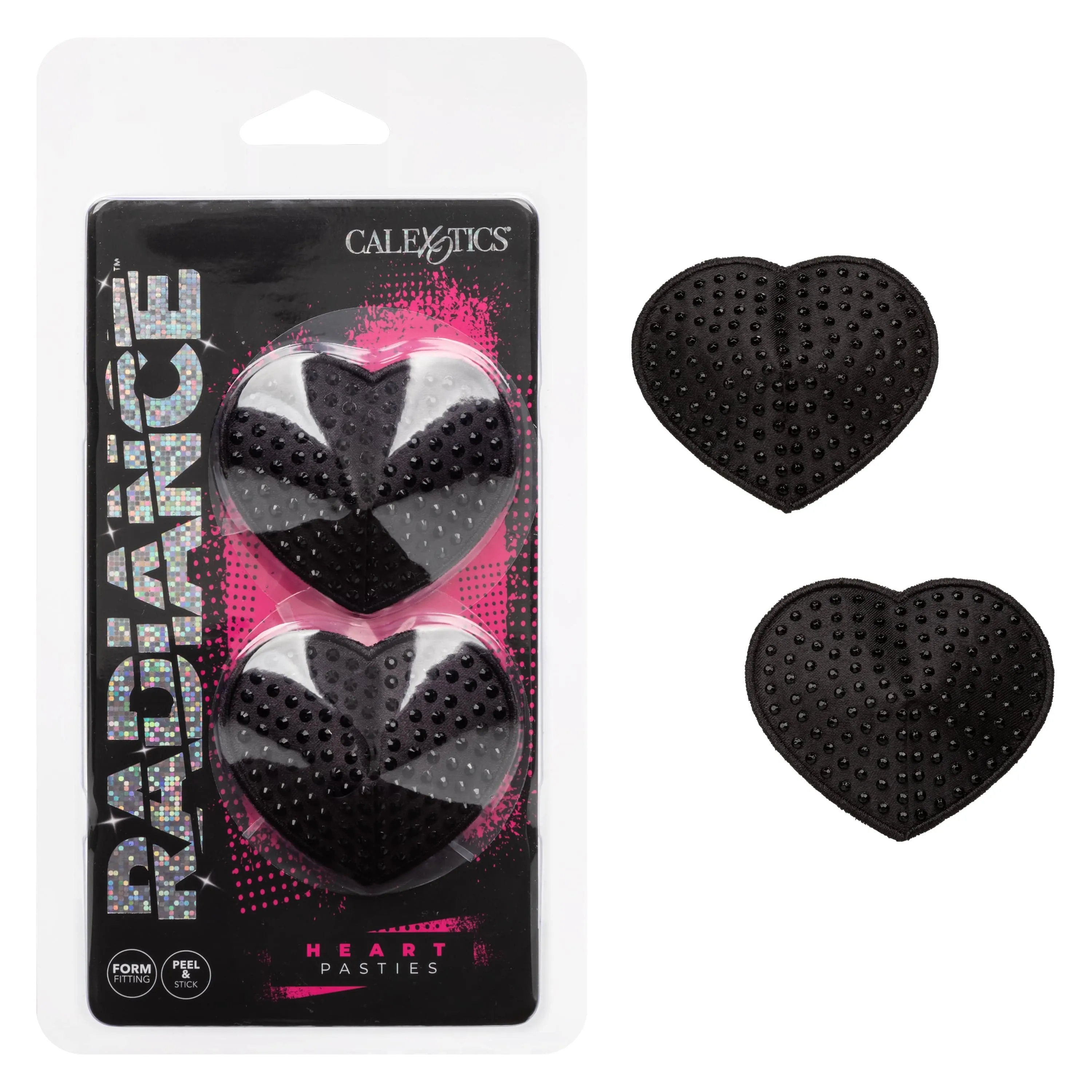 California Exotics - Radiance Heart Pasties Nipple Covers (Black)