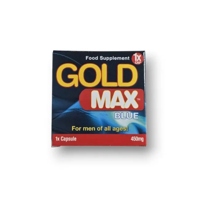 Capsule GOLD MAX Blue. pentru libido masculin și susținerea erecțiilor. 1 bucată
