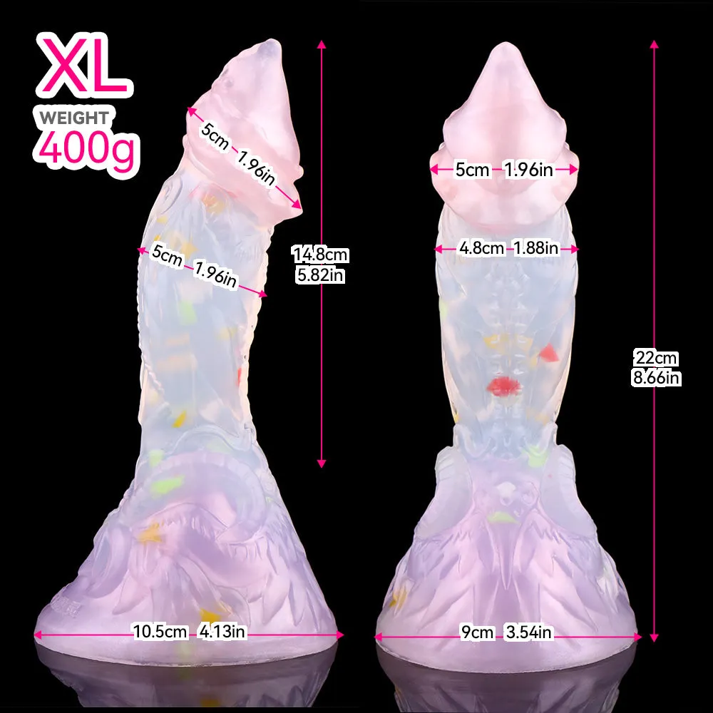 Clear Dildo Monsterdildo Butt Plug - Fantasy Dragon Penis Suction Cup Women Masturbator