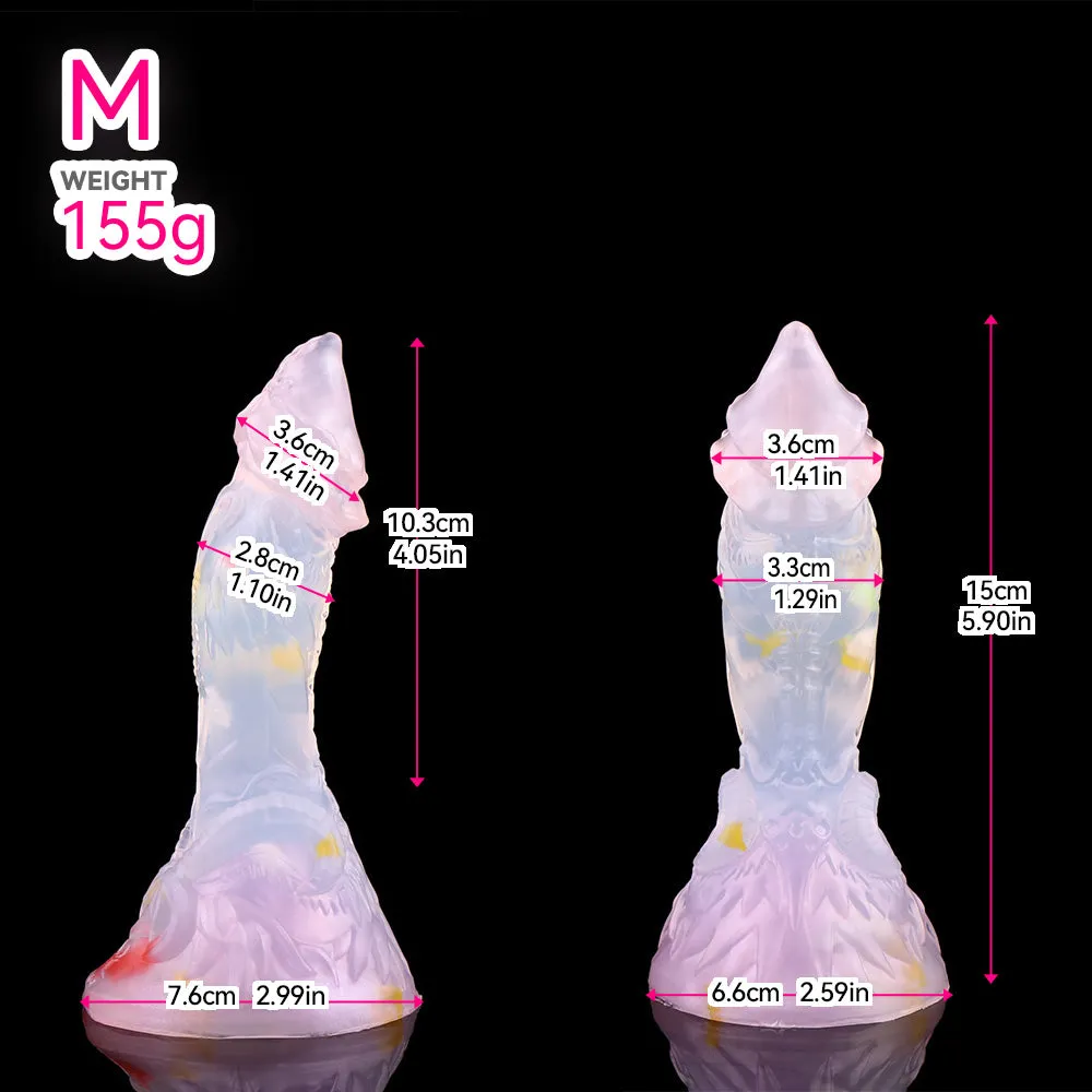 Clear Dildo Monsterdildo Butt Plug - Fantasy Dragon Penis Suction Cup Women Masturbator