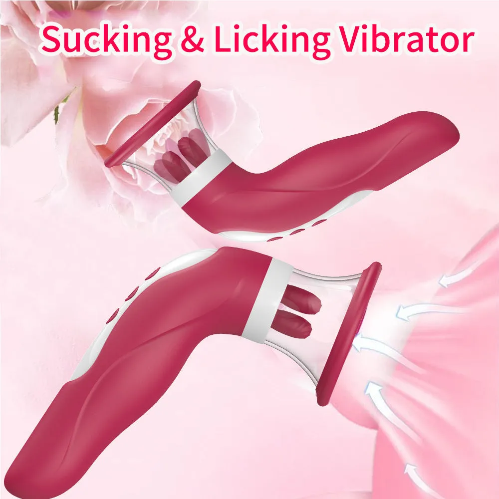 Clit Nipple Clamps Women Vibrator - Removable Mouth Suction Cup Clitoral Stimulator