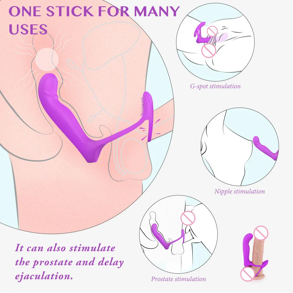 Couples Long Lasting Erection Penis Vibrator And Vagina Clitoris Stimulator