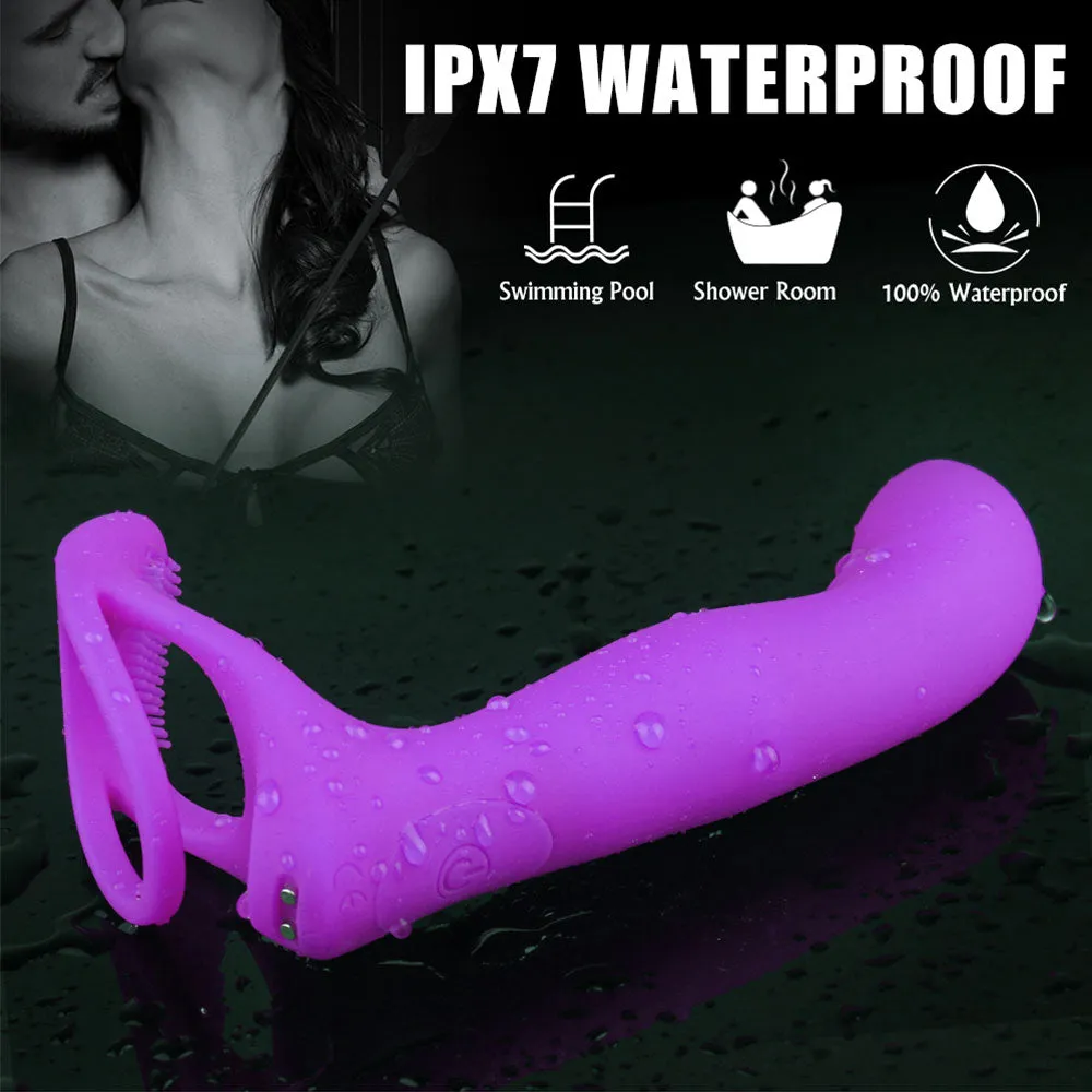 Couples Long Lasting Erection Penis Vibrator And Vagina Clitoris Stimulator