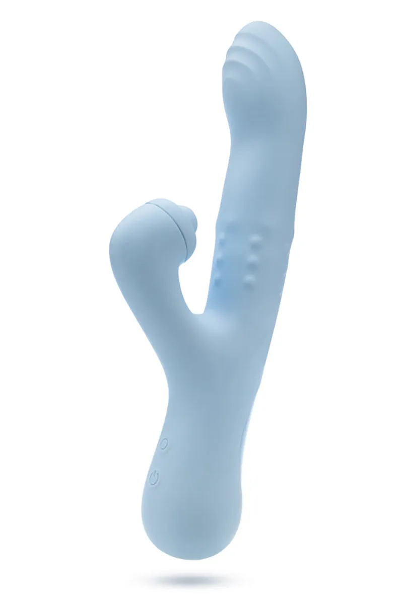 Devin Blue Silicone Massaging Beads Vibrator