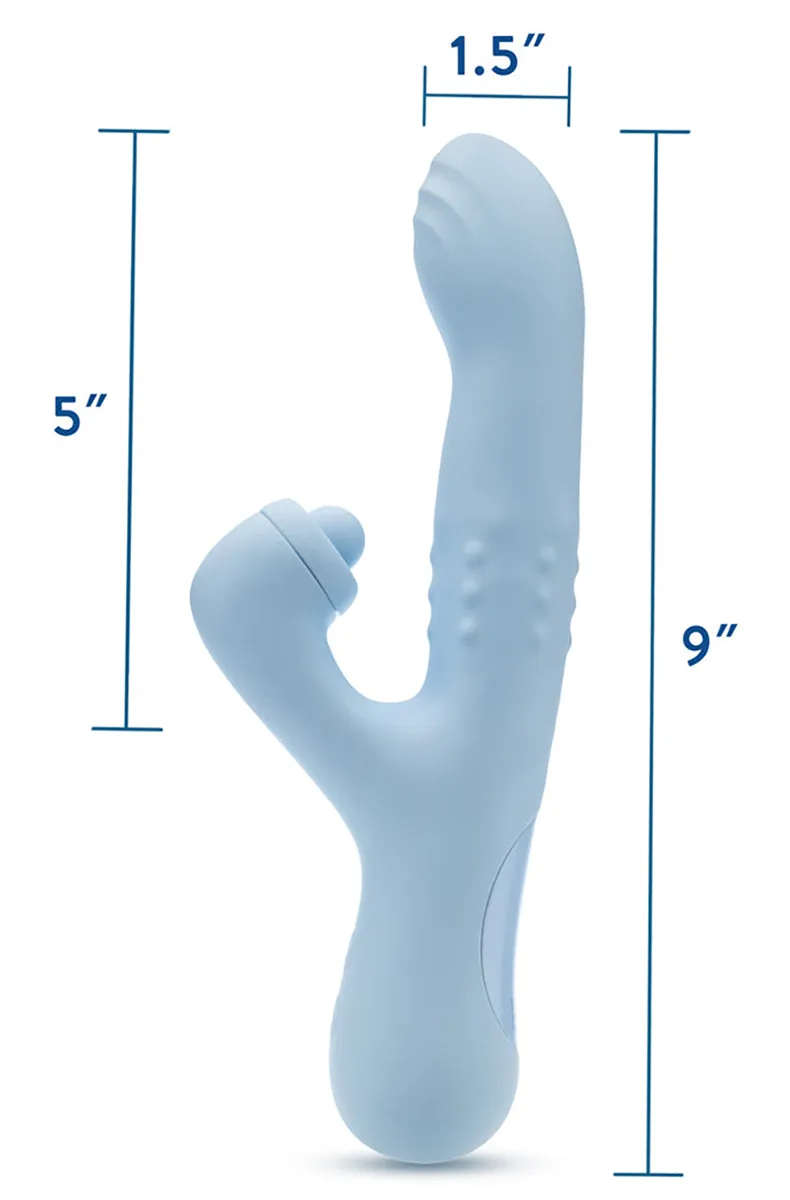 Devin Blue Silicone Massaging Beads Vibrator