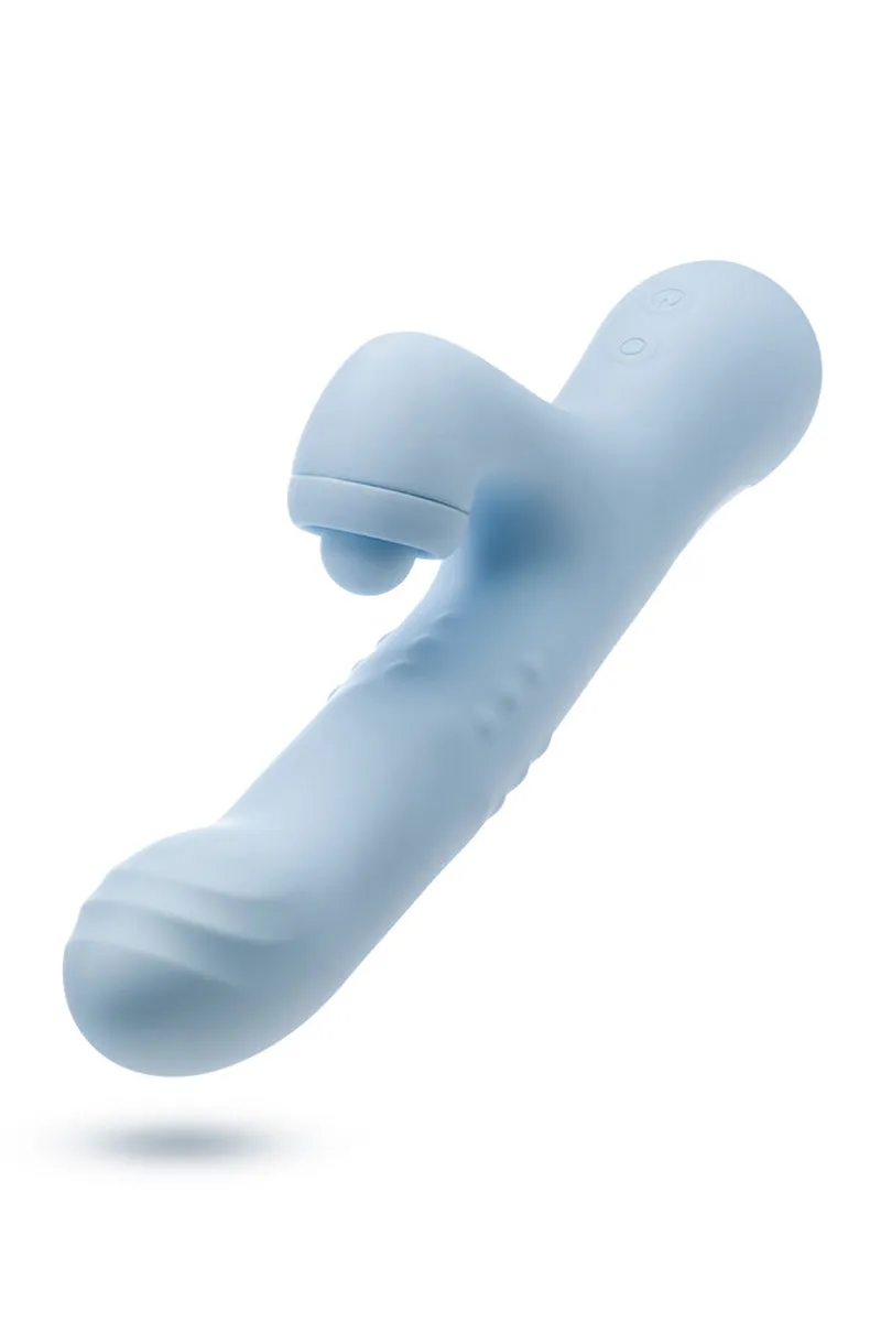Devin Blue Silicone Massaging Beads Vibrator
