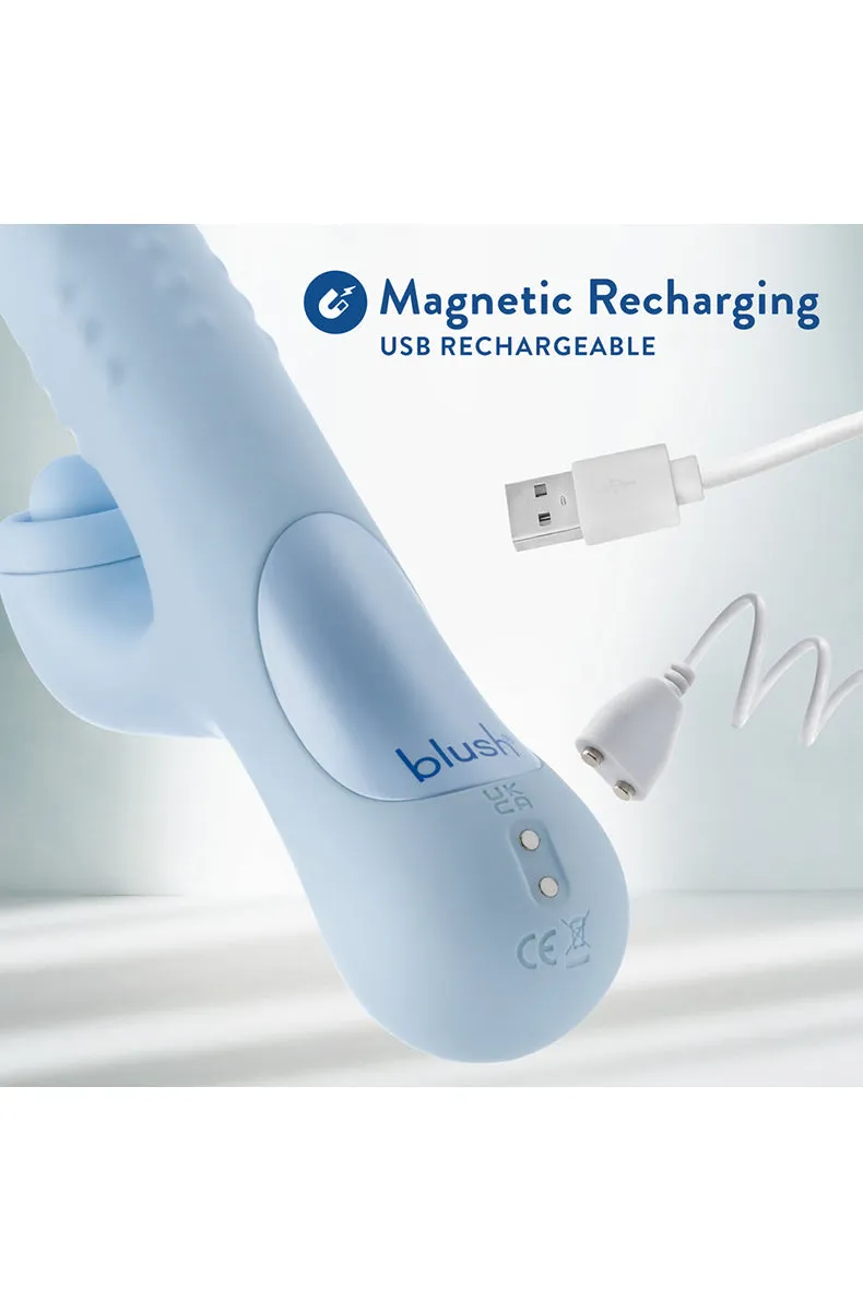 Devin Blue Silicone Massaging Beads Vibrator