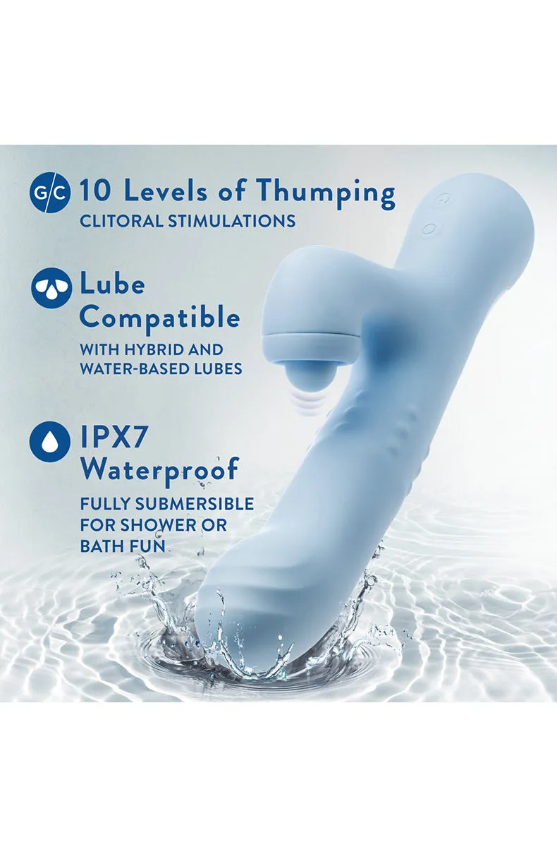 Devin Blue Silicone Massaging Beads Vibrator