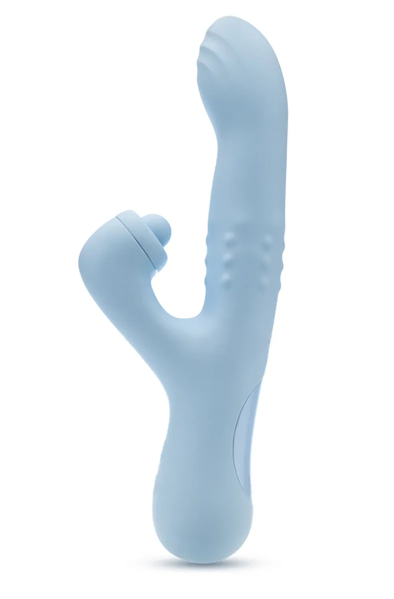 Devin Blue Silicone Massaging Beads Vibrator