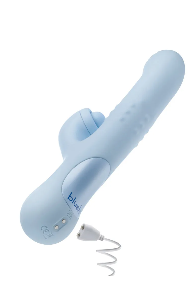 Devin Blue Silicone Massaging Beads Vibrator