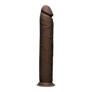 Dildo realist DOC JOHNSON THE D - Dual Density. bază cu ventuză pentru fixare. lungime 30 cm. culoarea maro