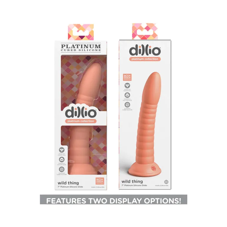 Dillio Platinum Wild Thing 7 Inch Peach Silicone Dildo