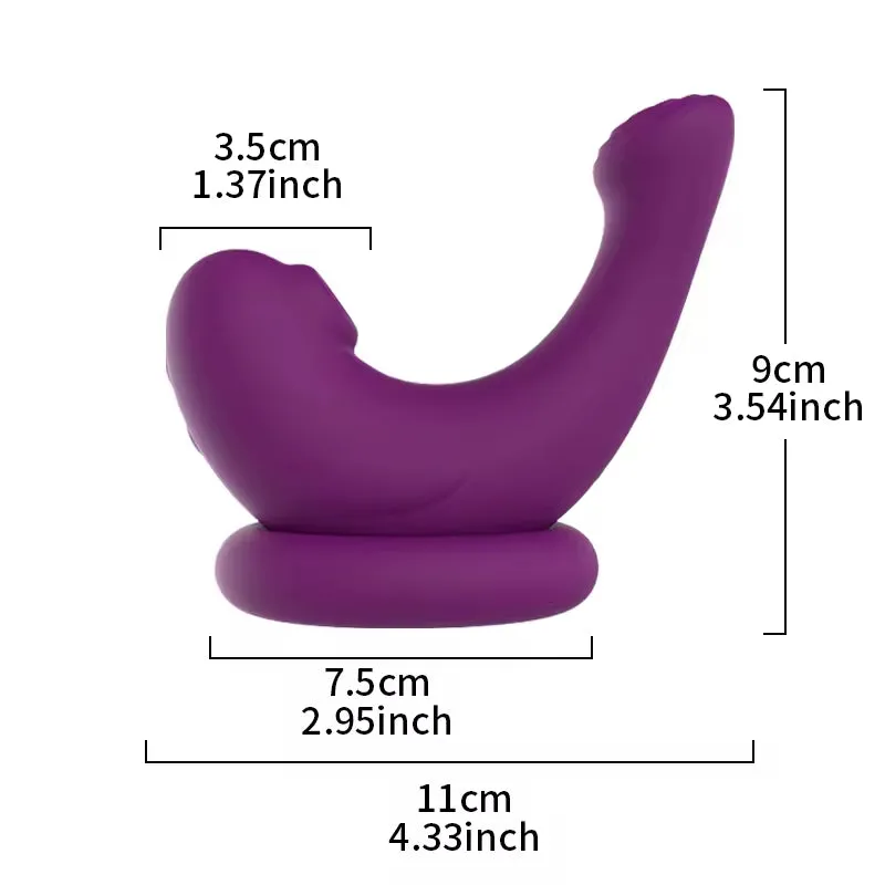 Double End Clit Sucker Anal Dildo Vibrator - Dolphin Women Gifts Wireless Charging