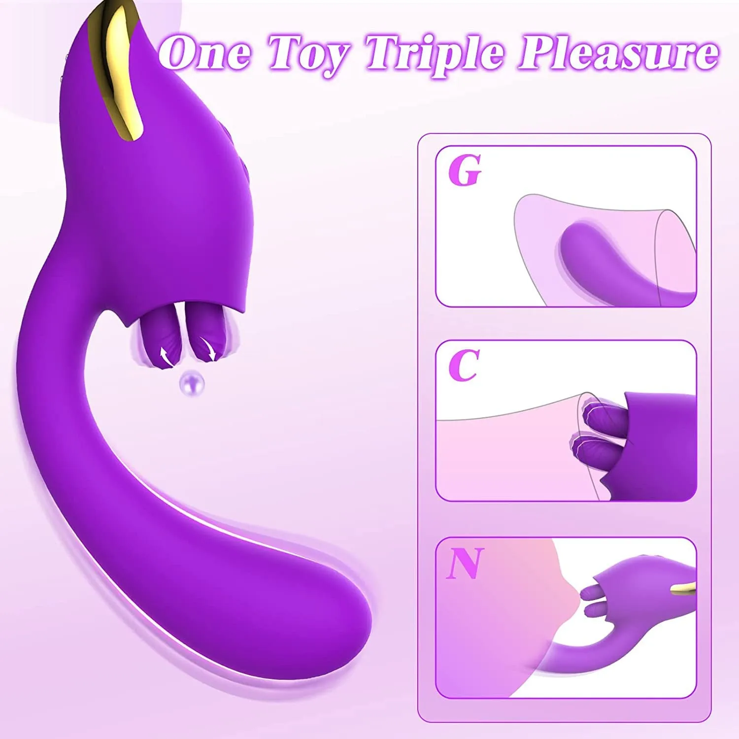 Double End G Spot Clit Clamps Stimulator - Vibrating Anal Dildo Clitoral Female Sex Toys