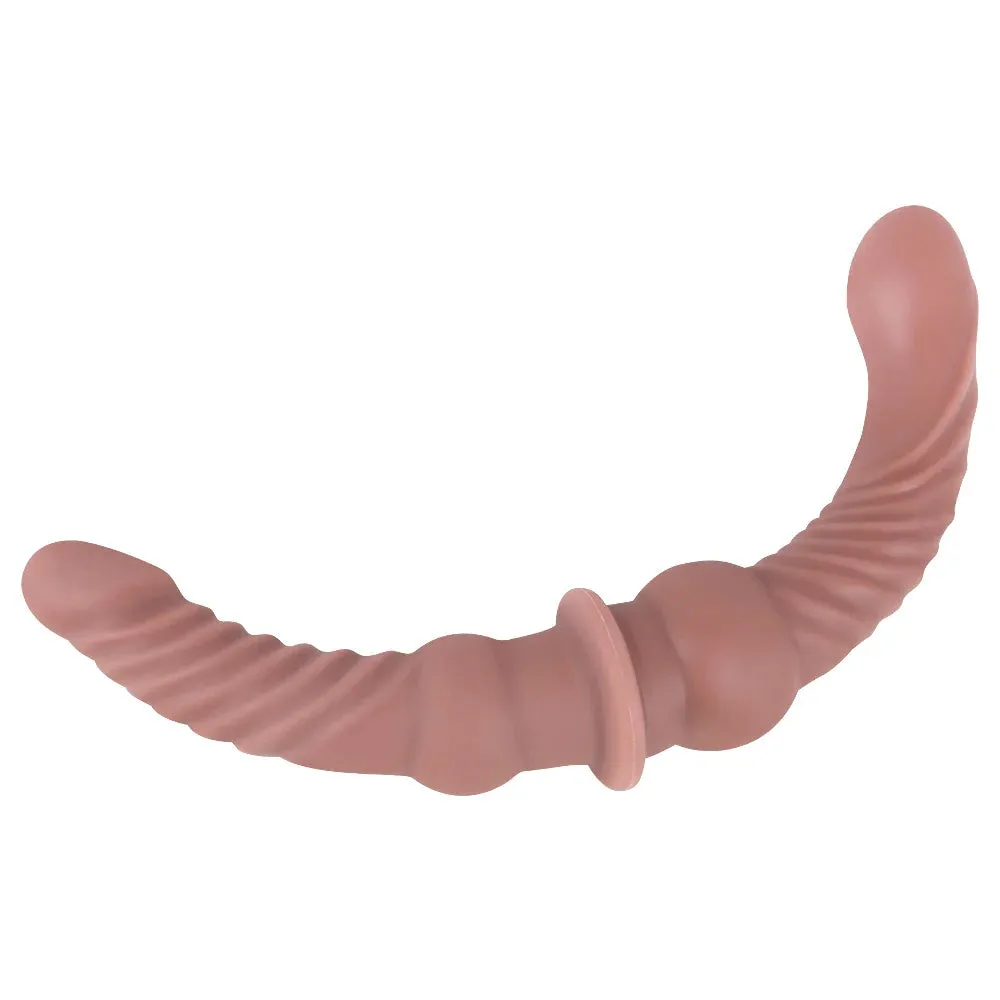 Double End Realistic Dildos Butt Plug - Silicone Fantasy Dildo Anal Sex Toys for Couple