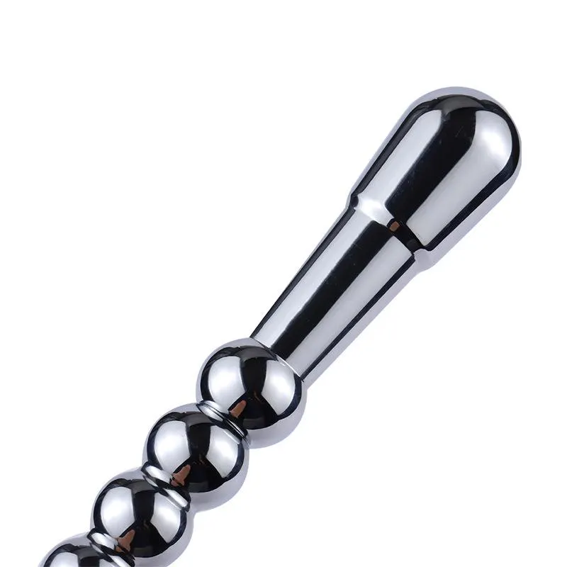 Double Ended Body Tickler Ball Chain Whip with Anal Beads
