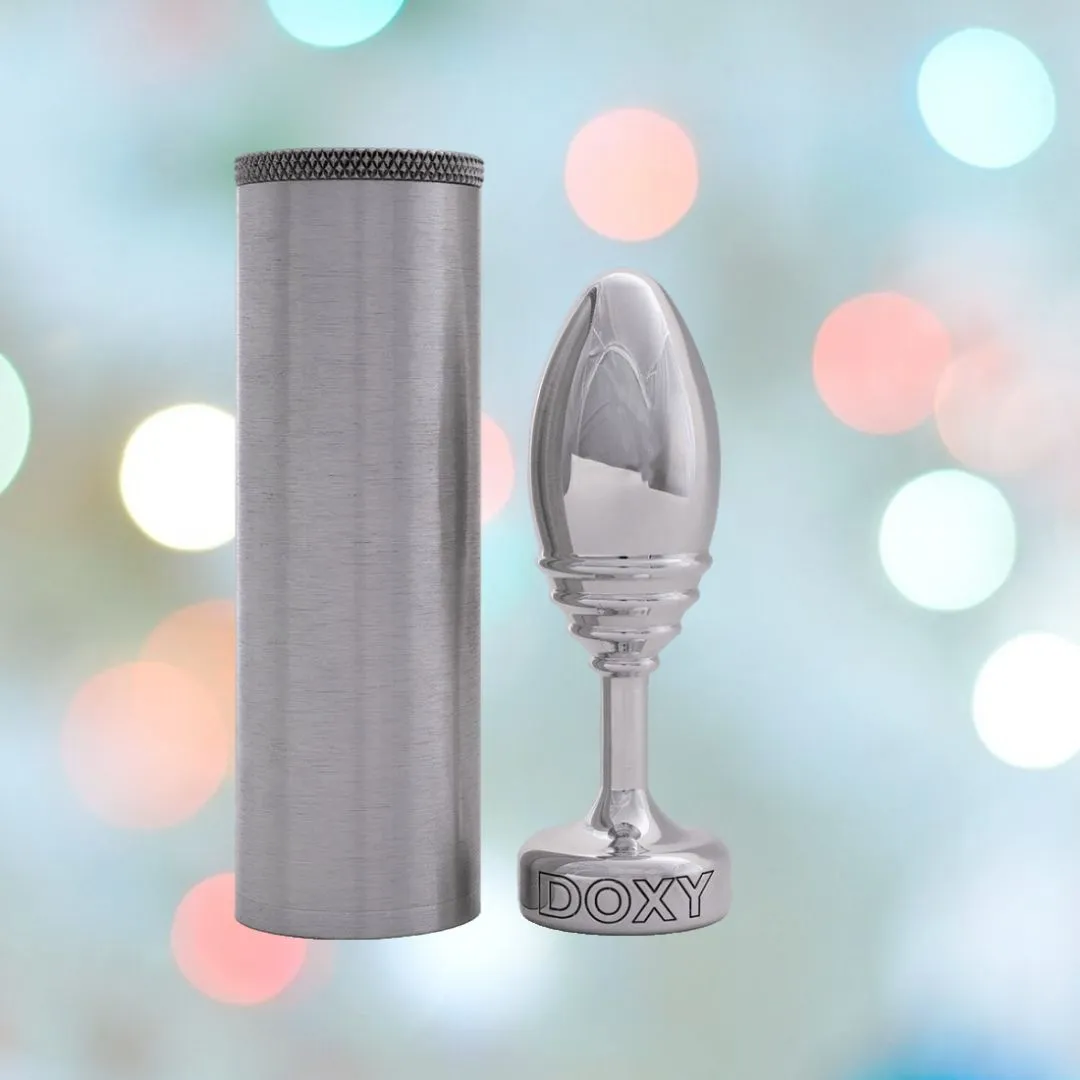 Doxy Ribbed Metal Butt Plug