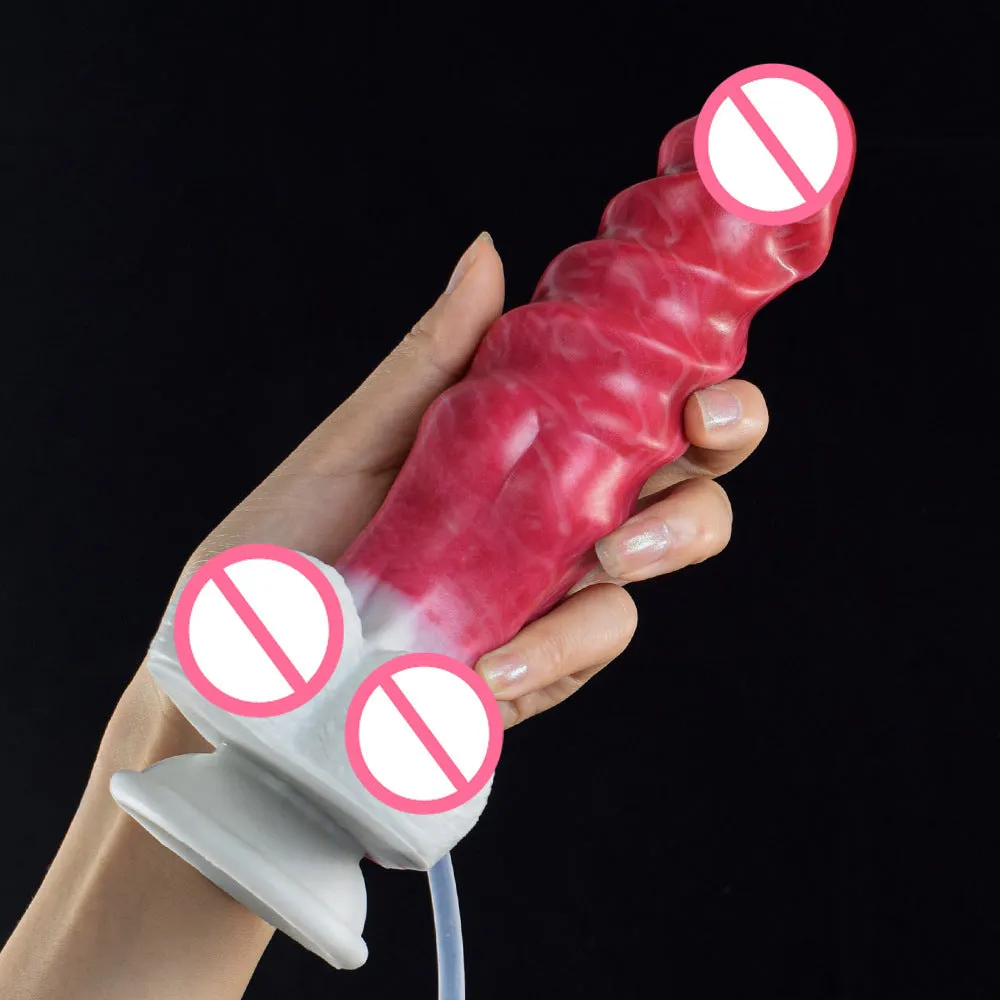 Ejaculating Monsterdildo Butt Plug - Big Sprial Vagianl Prostate Massage Sex Toys for Women