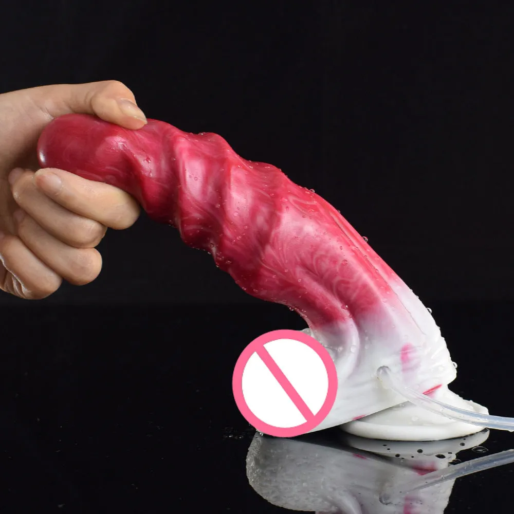 Ejaculating Monsterdildo Butt Plug - Big Sprial Vagianl Prostate Massage Sex Toys for Women