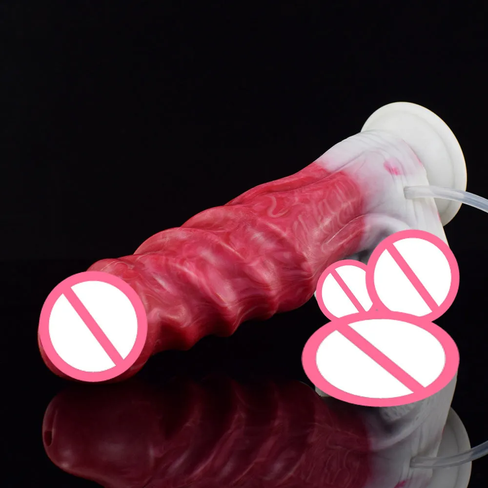Ejaculating Monsterdildo Butt Plug - Big Sprial Vagianl Prostate Massage Sex Toys for Women