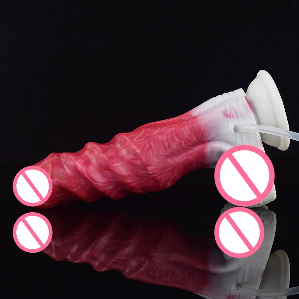 Ejaculating Monsterdildo Butt Plug - Big Sprial Vagianl Prostate Massage Sex Toys for Women