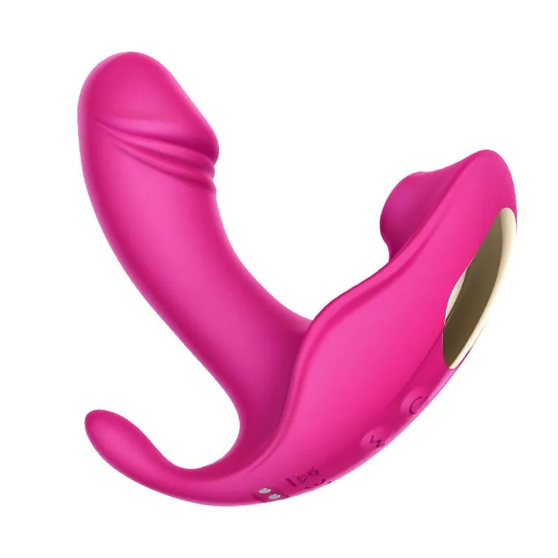 Erocome - Volans Remote Control Dual Vibrating Sucking Massager (Pink)
