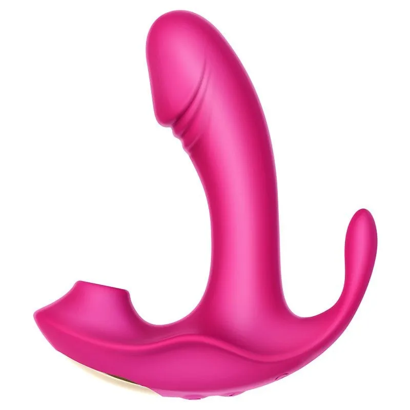Erocome - Volans Remote Control Dual Vibrating Sucking Massager (Pink)