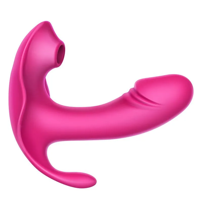 Erocome - Volans Remote Control Dual Vibrating Sucking Massager (Pink)
