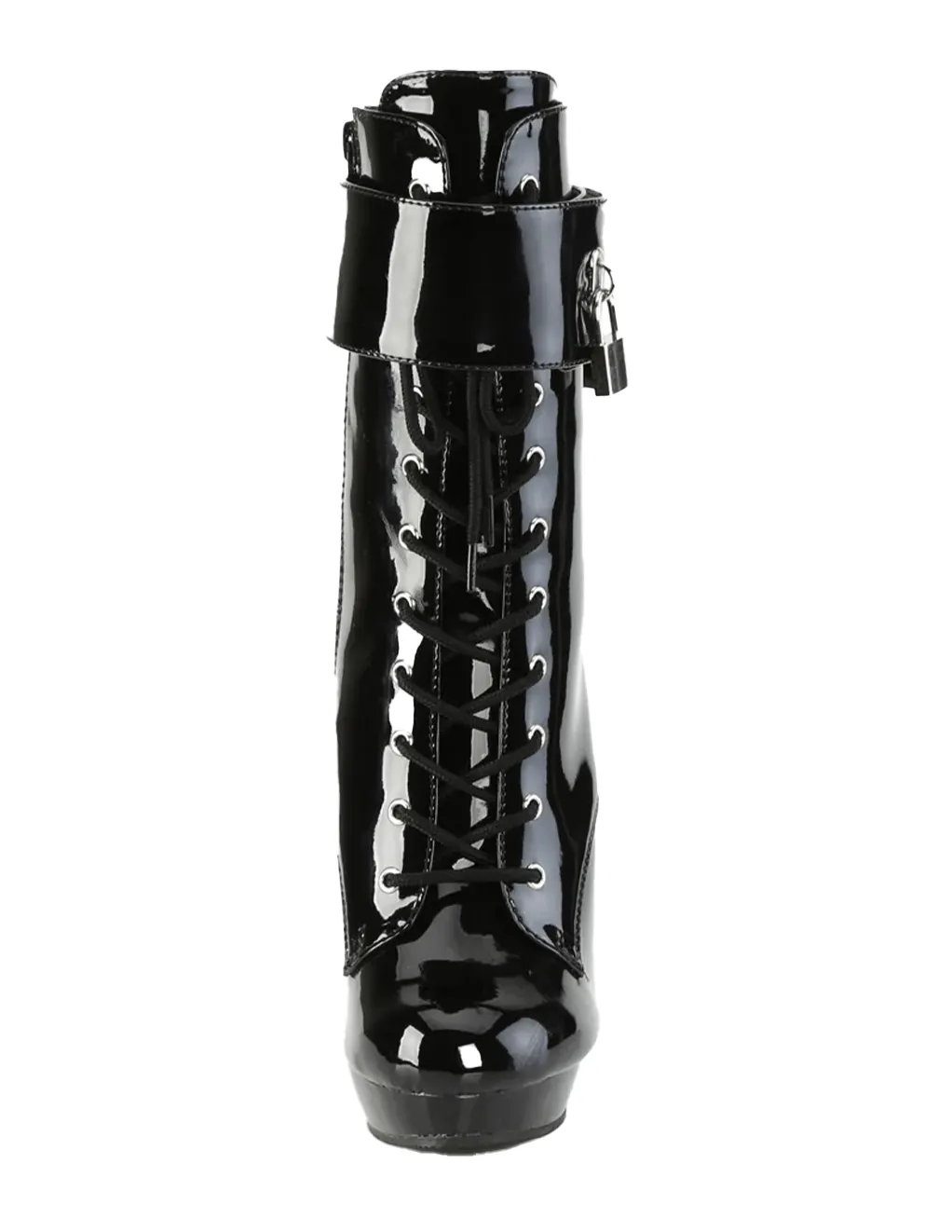 Fabuliciuos Sultry-1023 Lace Up Ankle Boot Heel With Cuffs