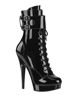 Fabuliciuos Sultry-1023 Lace Up Ankle Boot Heel With Cuffs
