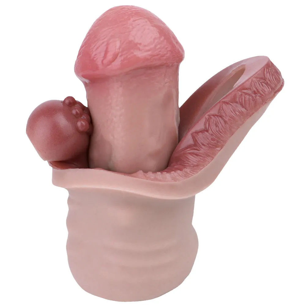 Fantasy Cock Sleeve Sheath - Realistic Penis Extender Sem Pouch Condom Male Sex Toys