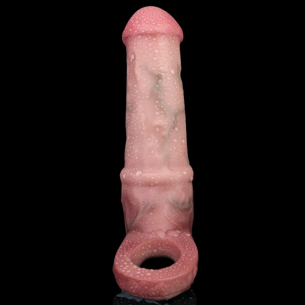 Fantasy Cock Sleeve Sheath - Realistic Penis Extender Sem Pouch Condom Male Sex Toys