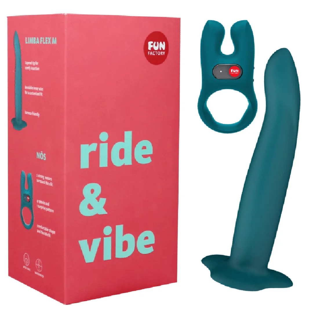 Fun Factory Ride & Vibe Cock Ring   Dildo Kit