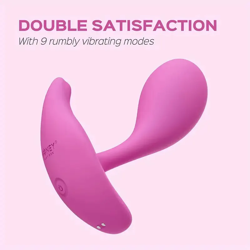 G-spot Vibrator Dual Vibrator With 9 Vibrating Modes Wearable Butt Plug
