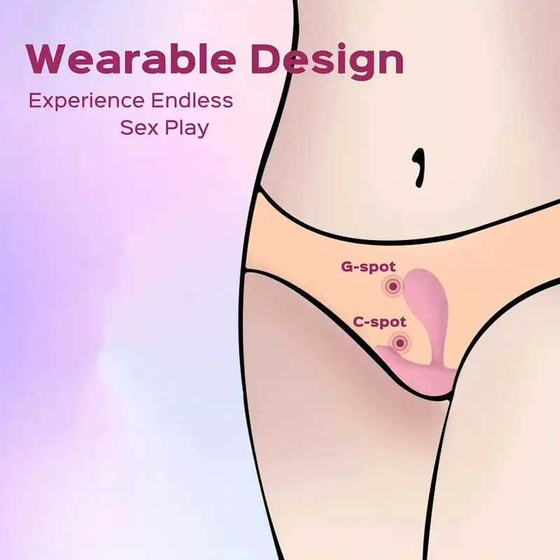 G-spot Vibrator Dual Vibrator With 9 Vibrating Modes Wearable Butt Plug