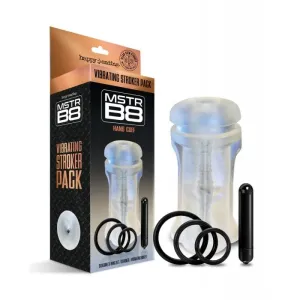Happy Ending - MSTR B8 Hand Cuff Vibrating Stroker Masturbator Pack Kit of 5 (Clear)