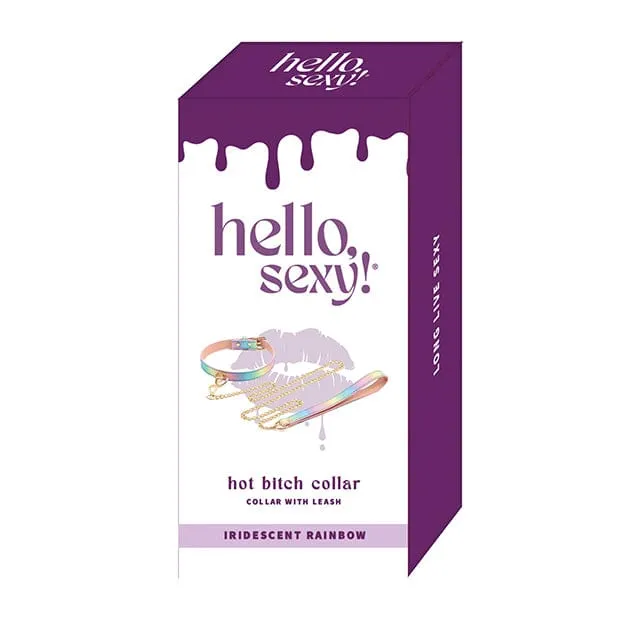 Hello Sexy - Hot Bitch Collar and Leash (Iridescent)