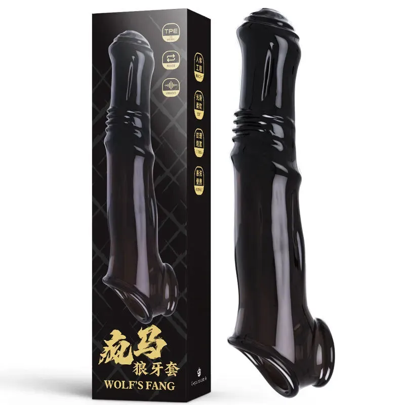 Horsedildo Cock Sleeve Sex Toy for Men - Penis Ring Delay Ejaculation Condom