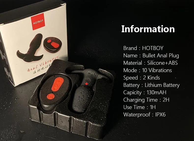 HOTBOY Automatic Electric Remote Control Small Anal Plug Prostate Vibrator