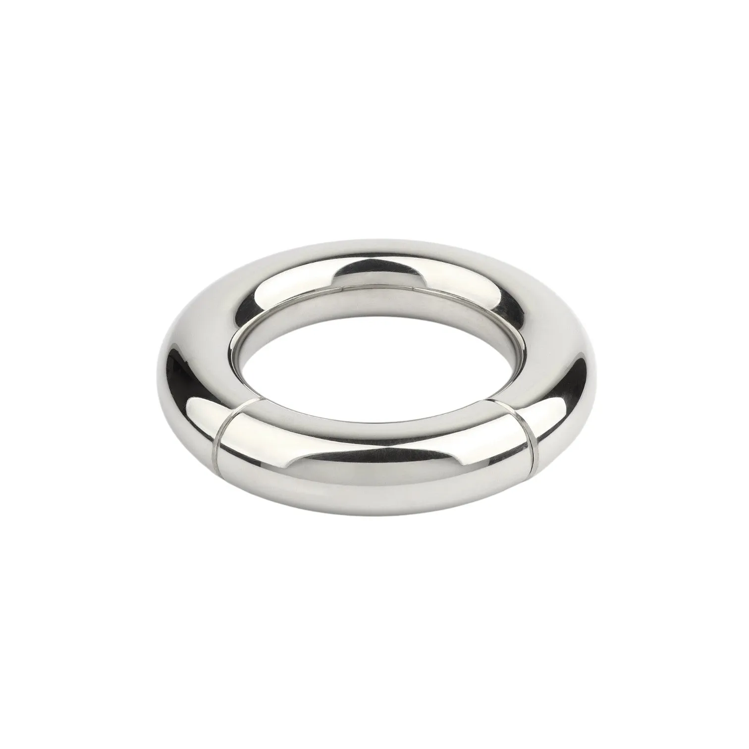 Inel pentru testicule MR. STEEL MBS Stackable Weight. cu deschidere magnetică. din oțel inoxidabil. diametru 4.8 cm (mare). argintiu