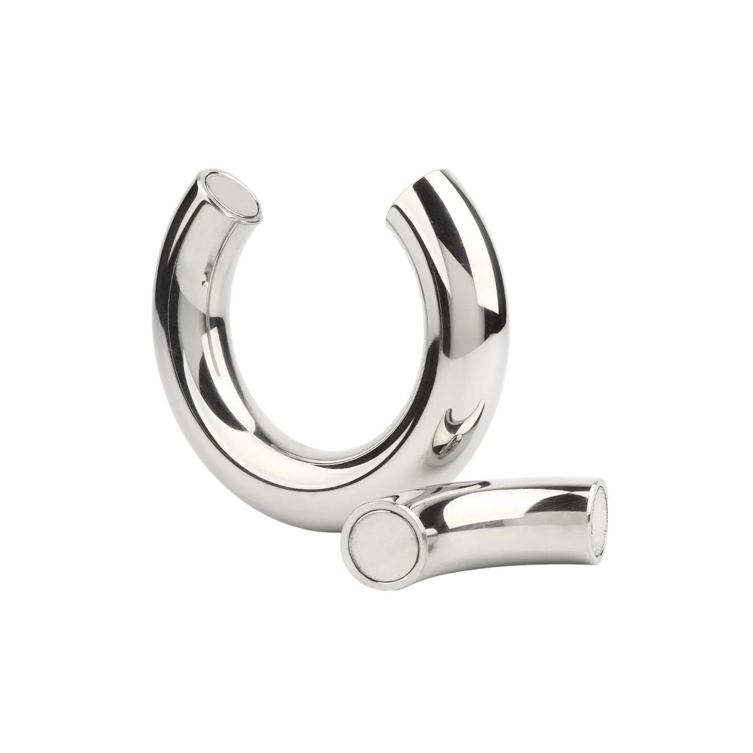 Inel pentru testicule MR. STEEL MBS Stackable Weight. cu deschidere magnetică. din oțel inoxidabil. diametru 4.8 cm (mare). argintiu