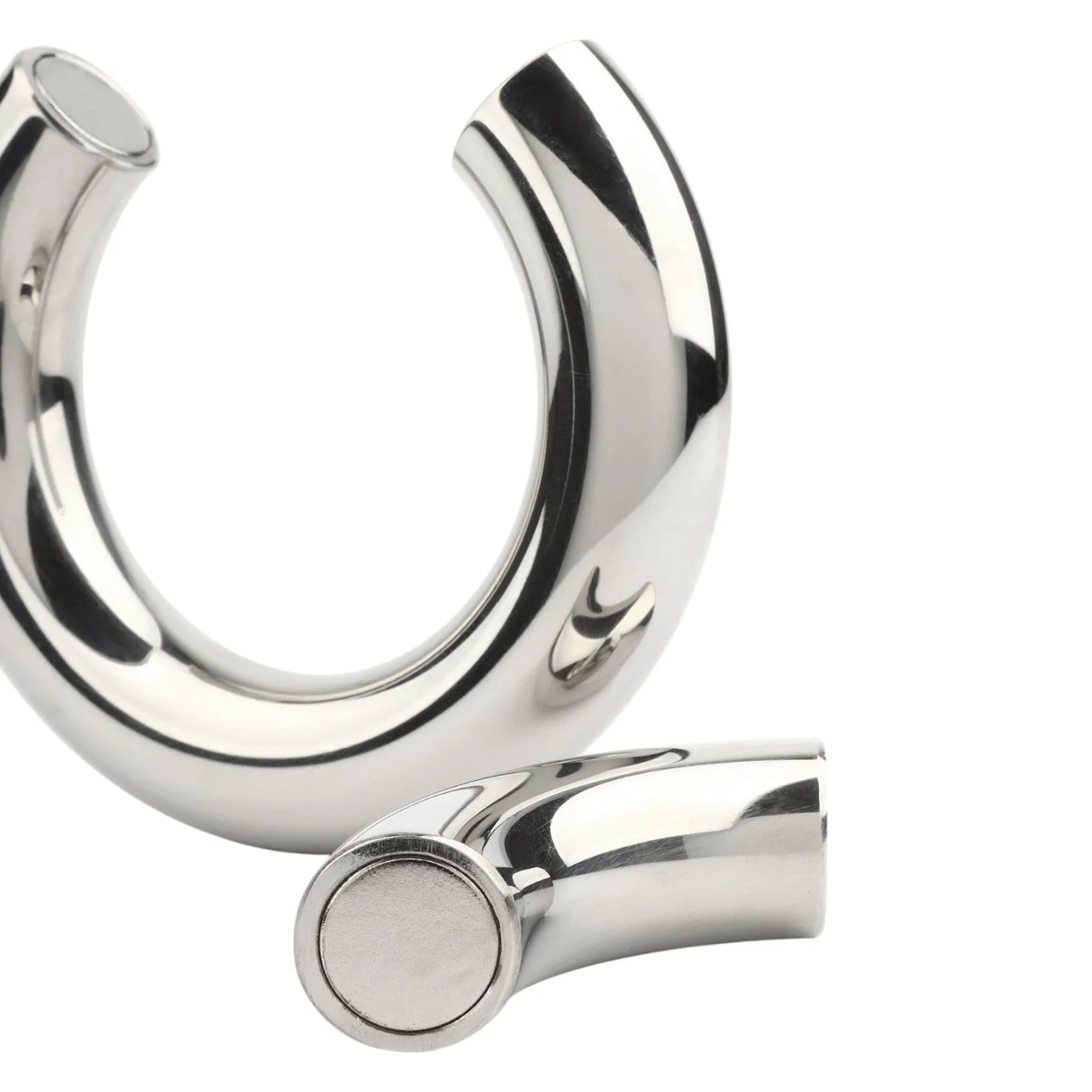 Inel pentru testicule MR. STEEL MBS Stackable Weight. cu deschidere magnetică. din oțel inoxidabil. diametru 4.8 cm (mare). argintiu